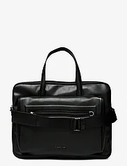 Calvin Klein - CK ELEVATED PU 2G LAPTOP BAG - computertasker - ck black smooth - 0