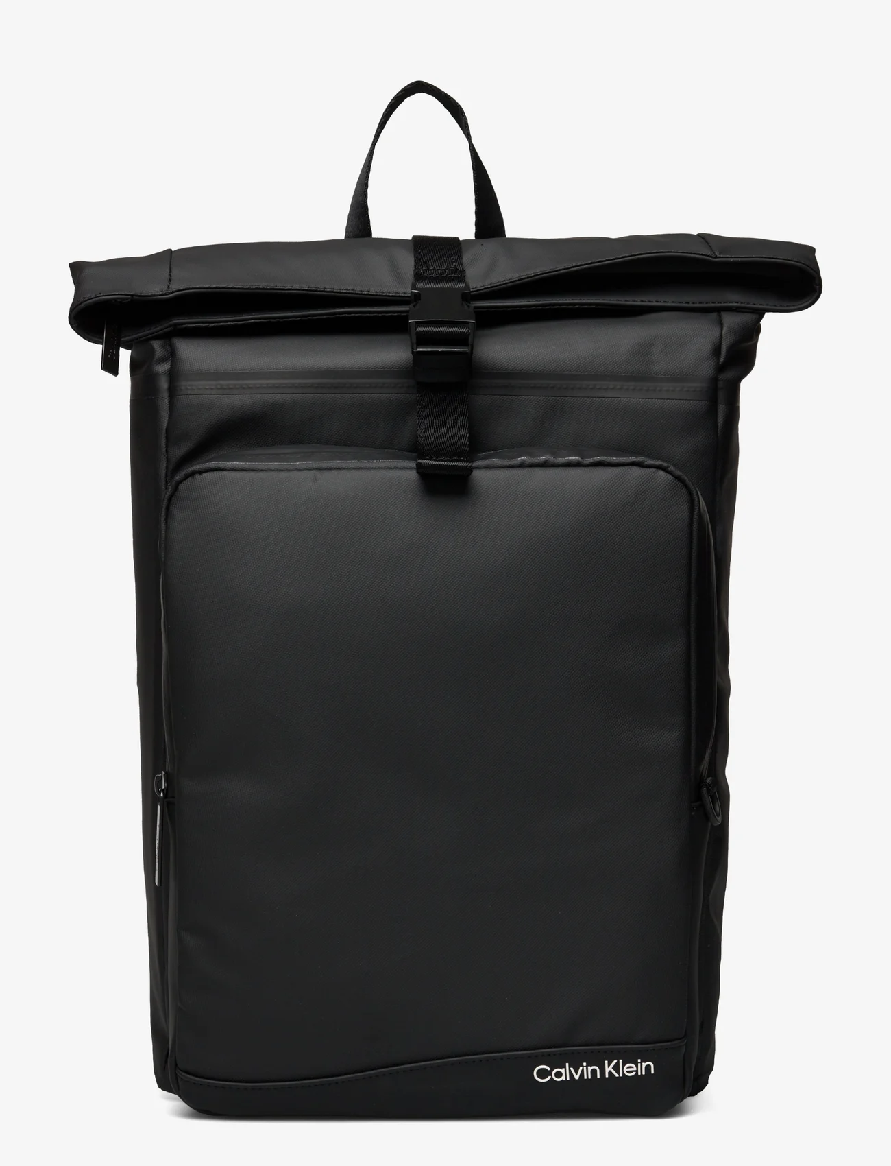 Calvin Klein - RUBBERIZED ROLL TOP BP - bags - ck black - 0
