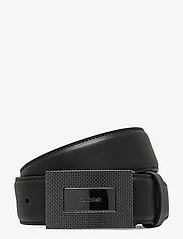 Calvin Klein - ADJ FORMAL PIQUE PLAQUE 35MM - paski klasyczne - ck black - 0