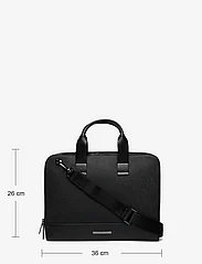 Calvin Klein - MODERN BAR SLIM LAPTOP BAG - somas portatīvajiem datoriem - ck black saffiano - 5