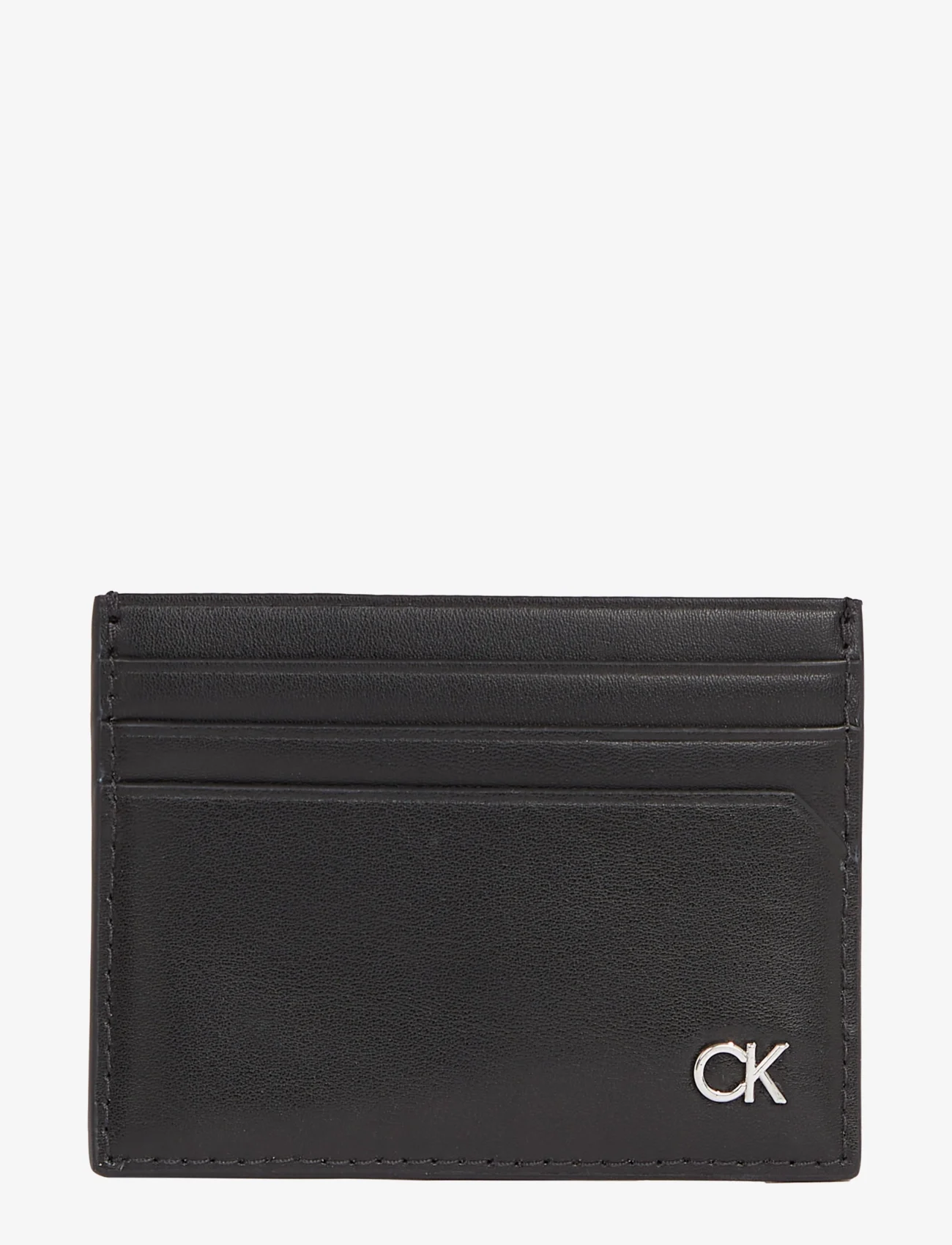 Calvin Klein - METAL CK CARDHOLDER 6CC - korttikotelot - ck black - 0