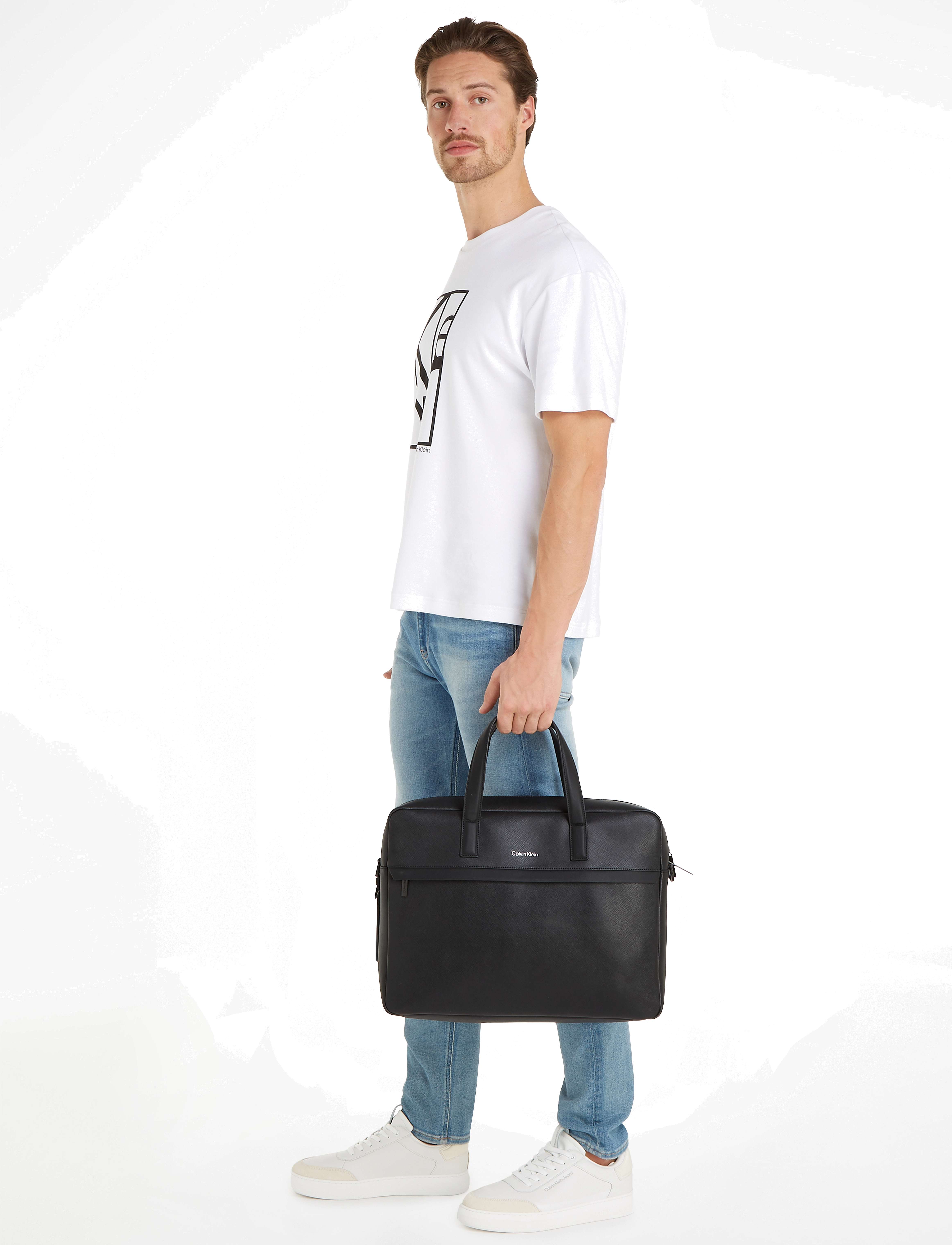 Calvin Klein - CK MUST FUNC. 2G LAPTOP BAG - ck black saffiano - 1