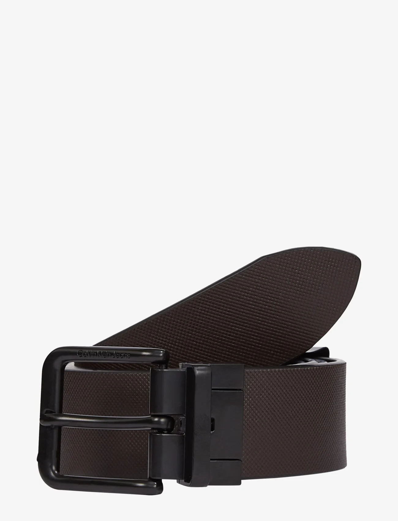 Calvin Klein - CLASSIC REV/ADJ LTHR BELT 35MM - belts - black/bitter brown - 0
