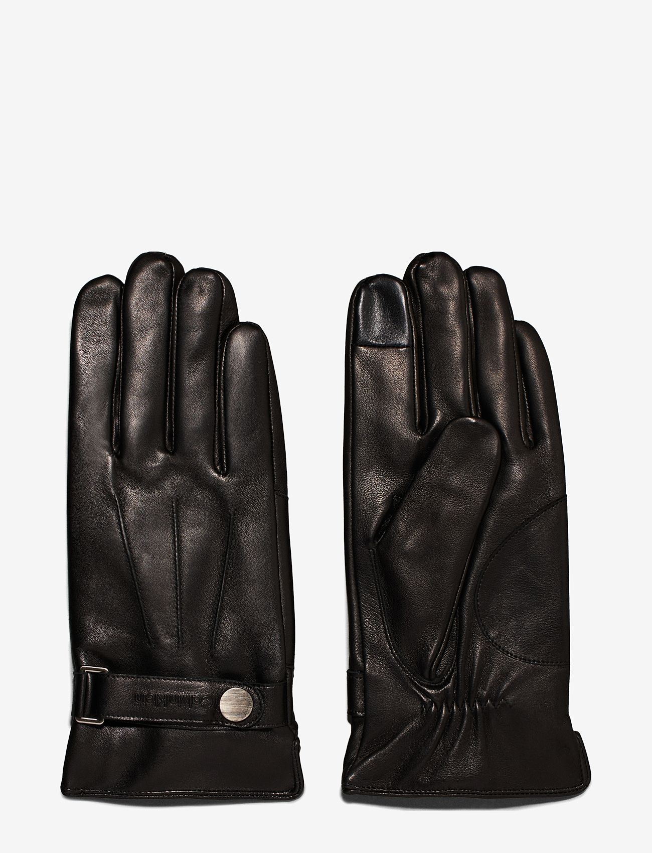 Calvin Klein - LEATHER RIVET GLOVES - ck black - 0