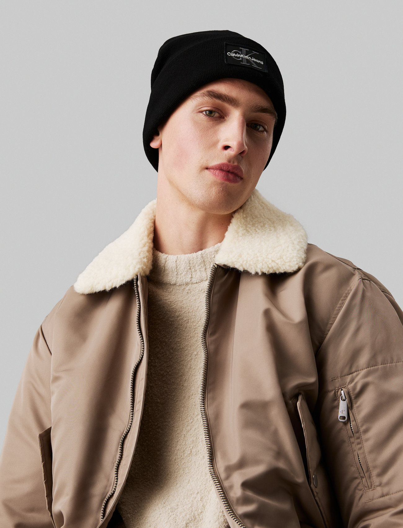 Calvin Klein - MONO LOGO PATCH BEANIE WARM - black - 4