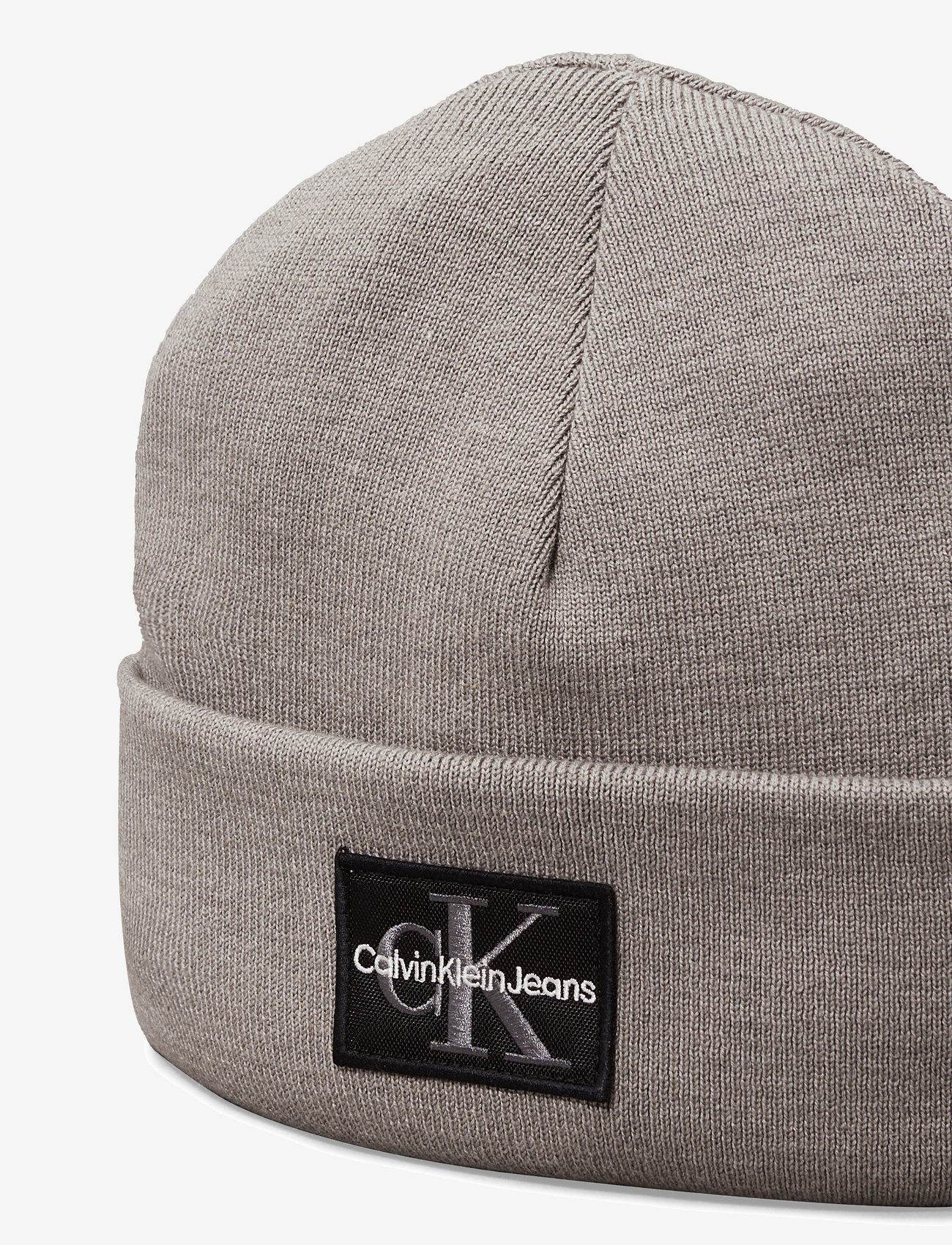 Calvin Klein - MONO LOGO PATCH BEANIE WARM - grey heather - 3