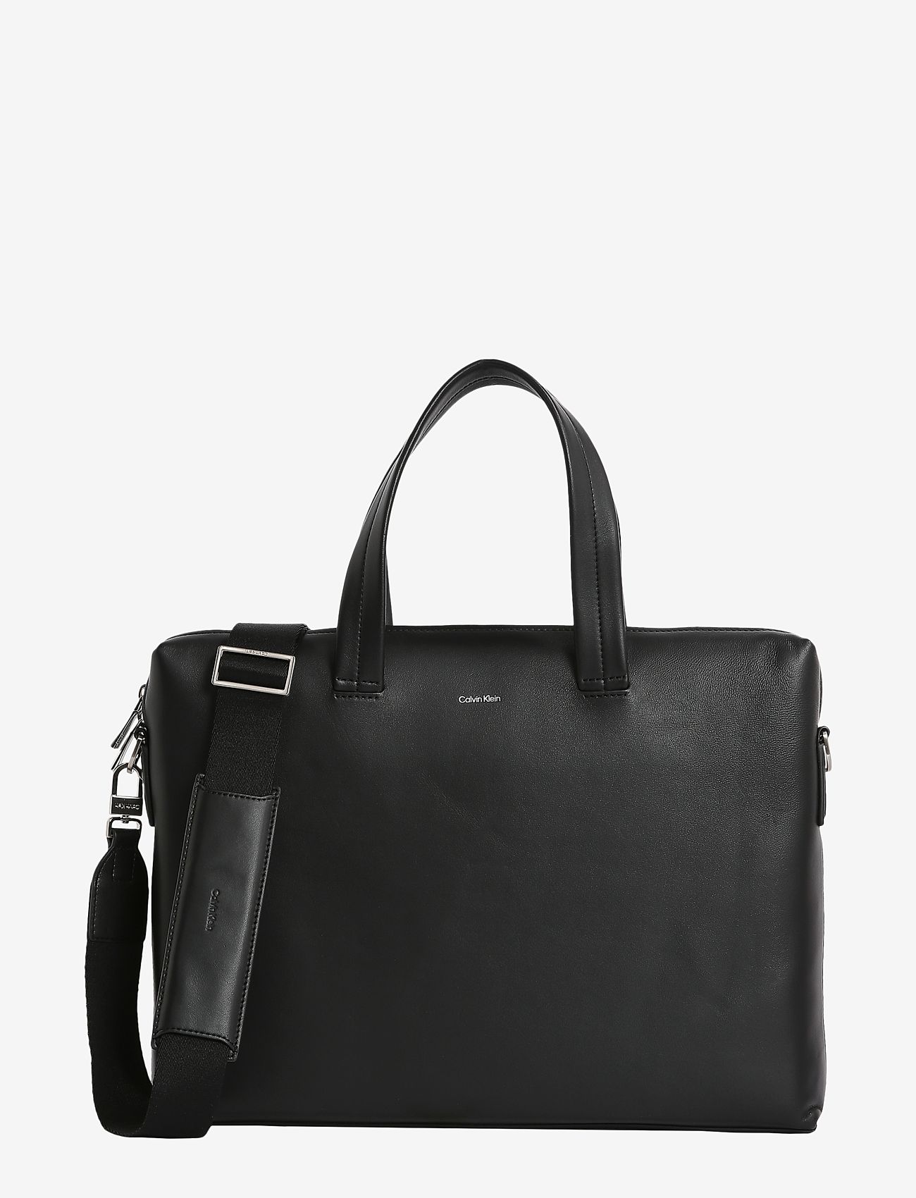Calvin Klein - CK PREMIUM LEATHER  LAPTOP BAG - ck black - 1