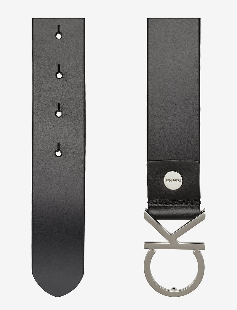 Calvin Klein - CK ADJ.LOGO BELT 3.5CM - casual belts - black - 1