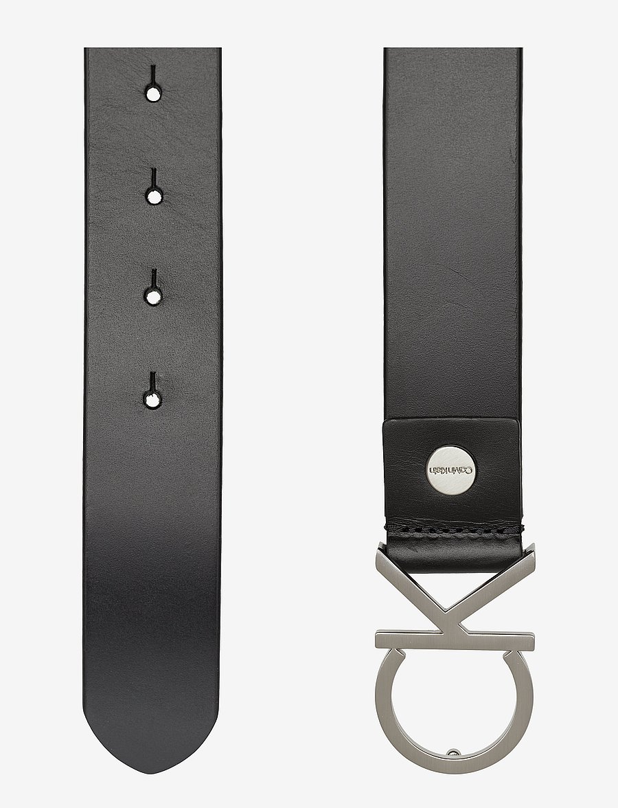 Calvin Klein - CK ADJ.LOGO BELT 3.5CM - leather belts - black - 1
