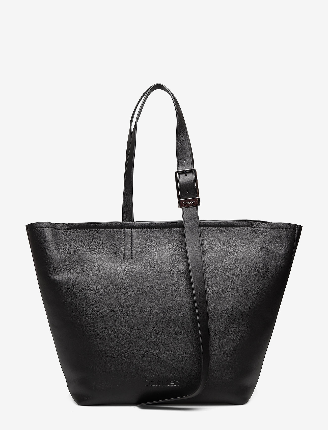 STRAPPED SHOPPER - BLACK