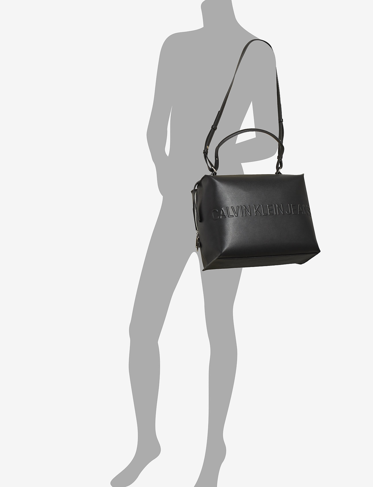 Calvin Klein - BOX SATCHEL - black - 5
