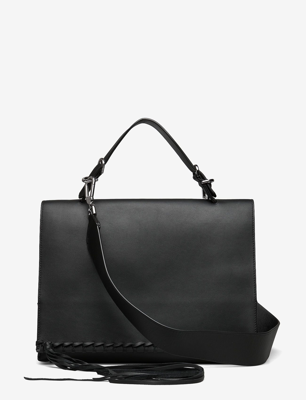 Calvin Klein - FRINGE SATCHEL - black - 0