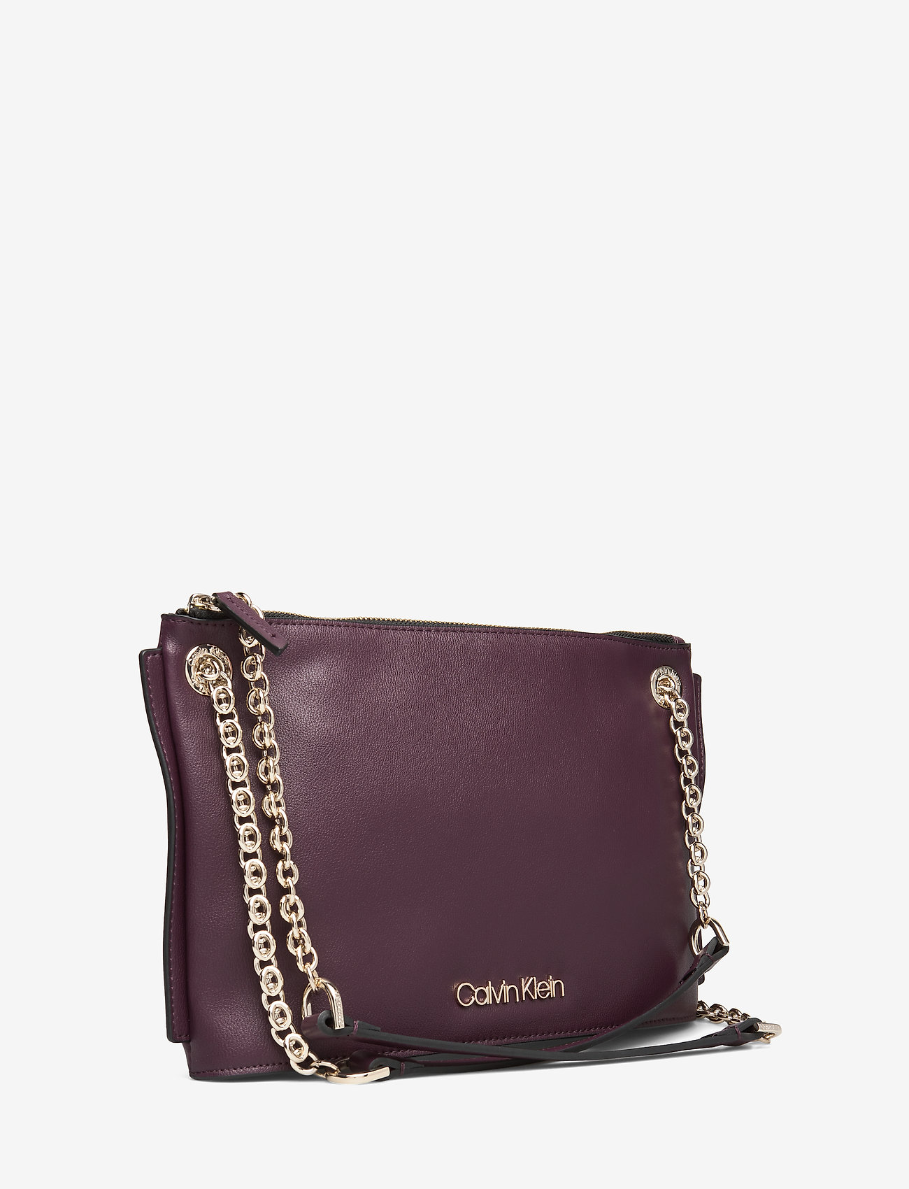 Calvin Klein - CHAINED CONV SHOULDERBAG - merlot - 2