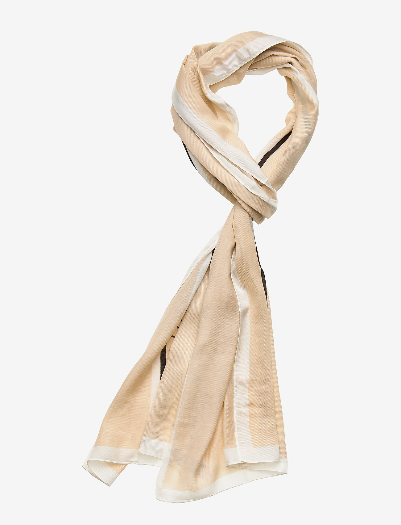 Calvin Klein - STRIPE SCARF 42X200 - light sand - 0