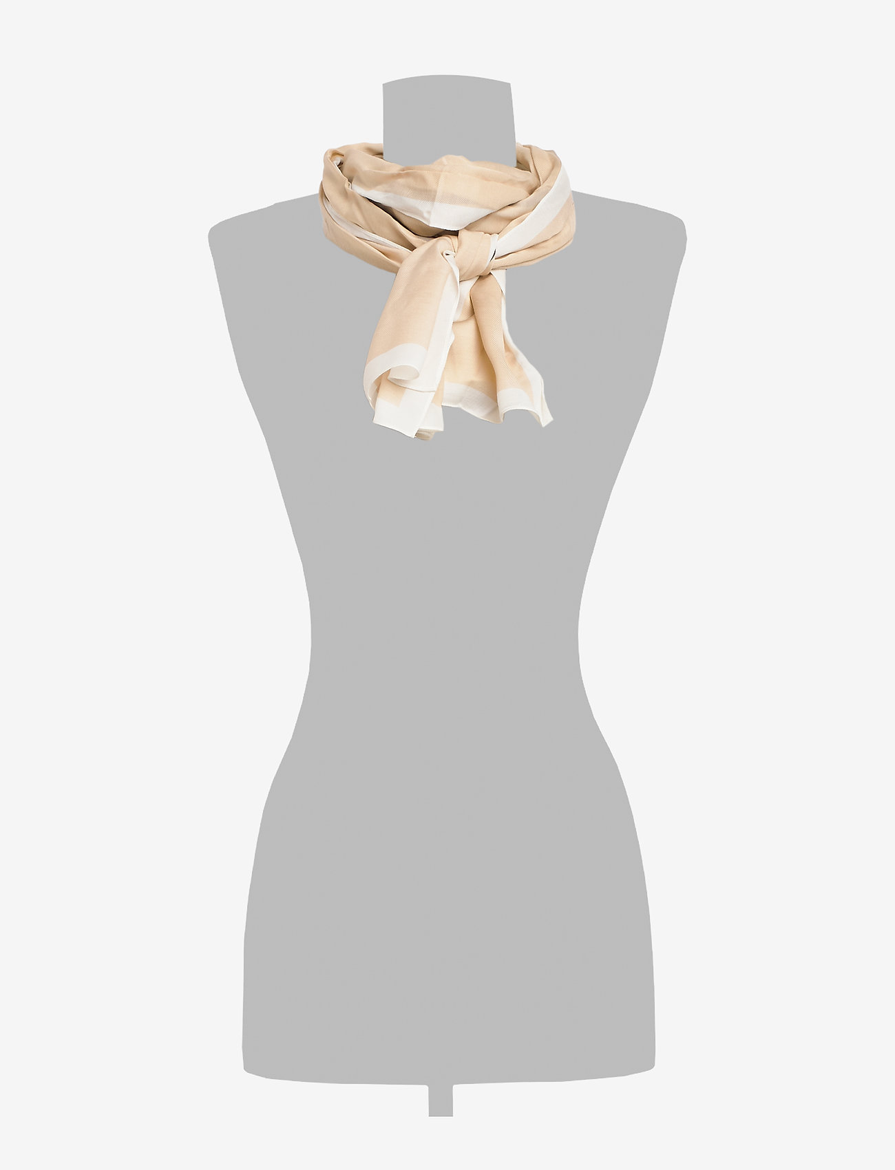 Calvin Klein - STRIPE SCARF 42X200 - light sand - 1