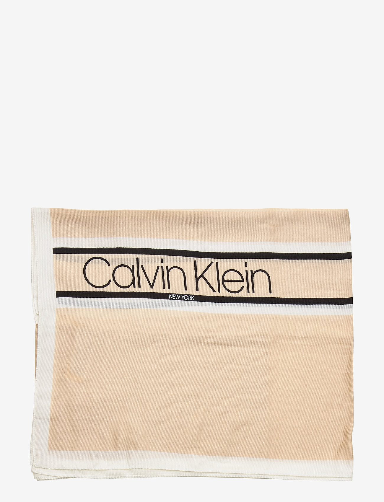 Calvin Klein - STRIPE SCARF 42X200 - light sand - 2