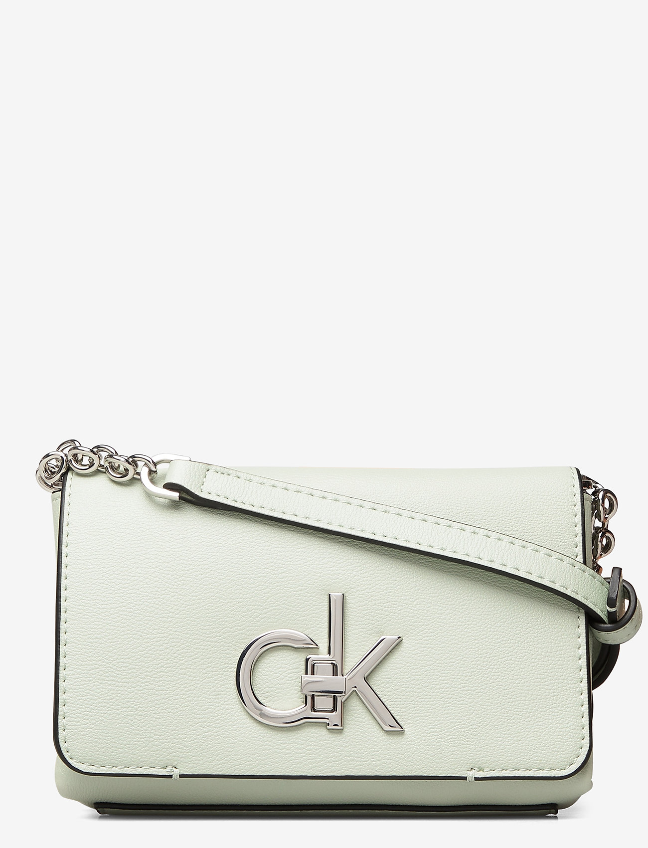Calvin Klein - RE-LOCK FLAP CROSSBODY SM - petal green - 0