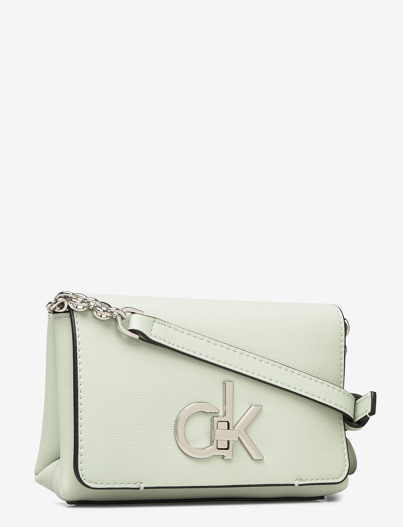 Calvin Klein - RE-LOCK FLAP CROSSBODY SM - petal green - 2