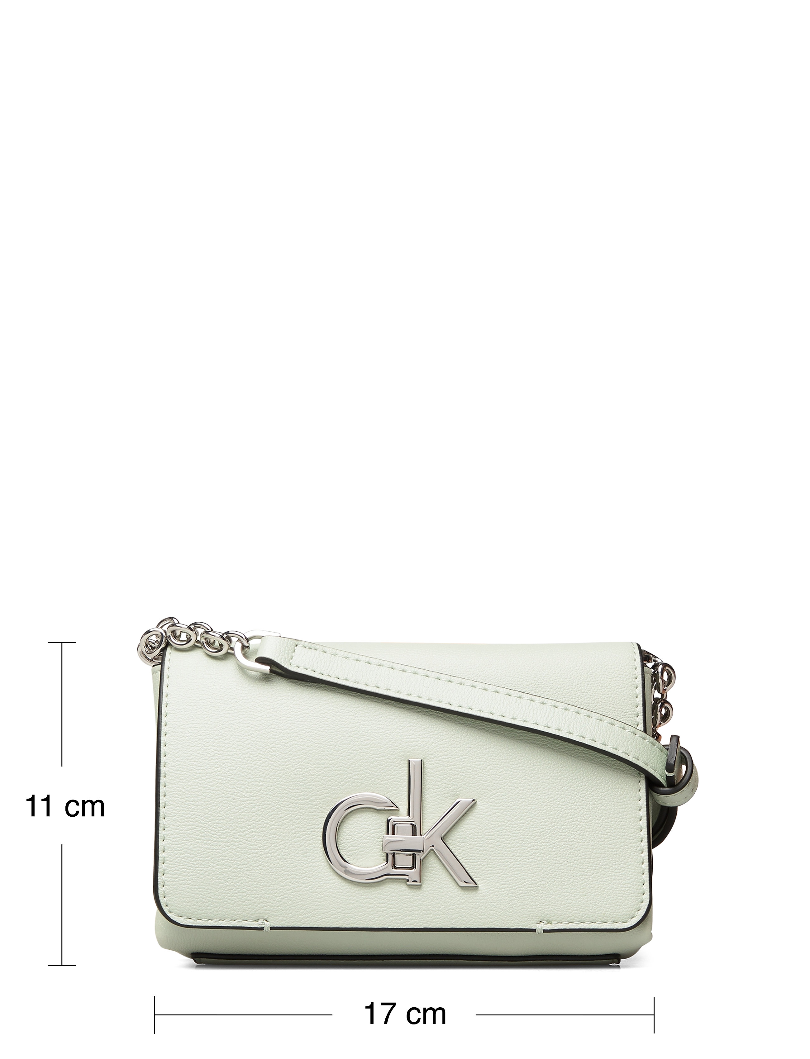Calvin Klein - RE-LOCK FLAP CROSSBODY SM - petal green - 5