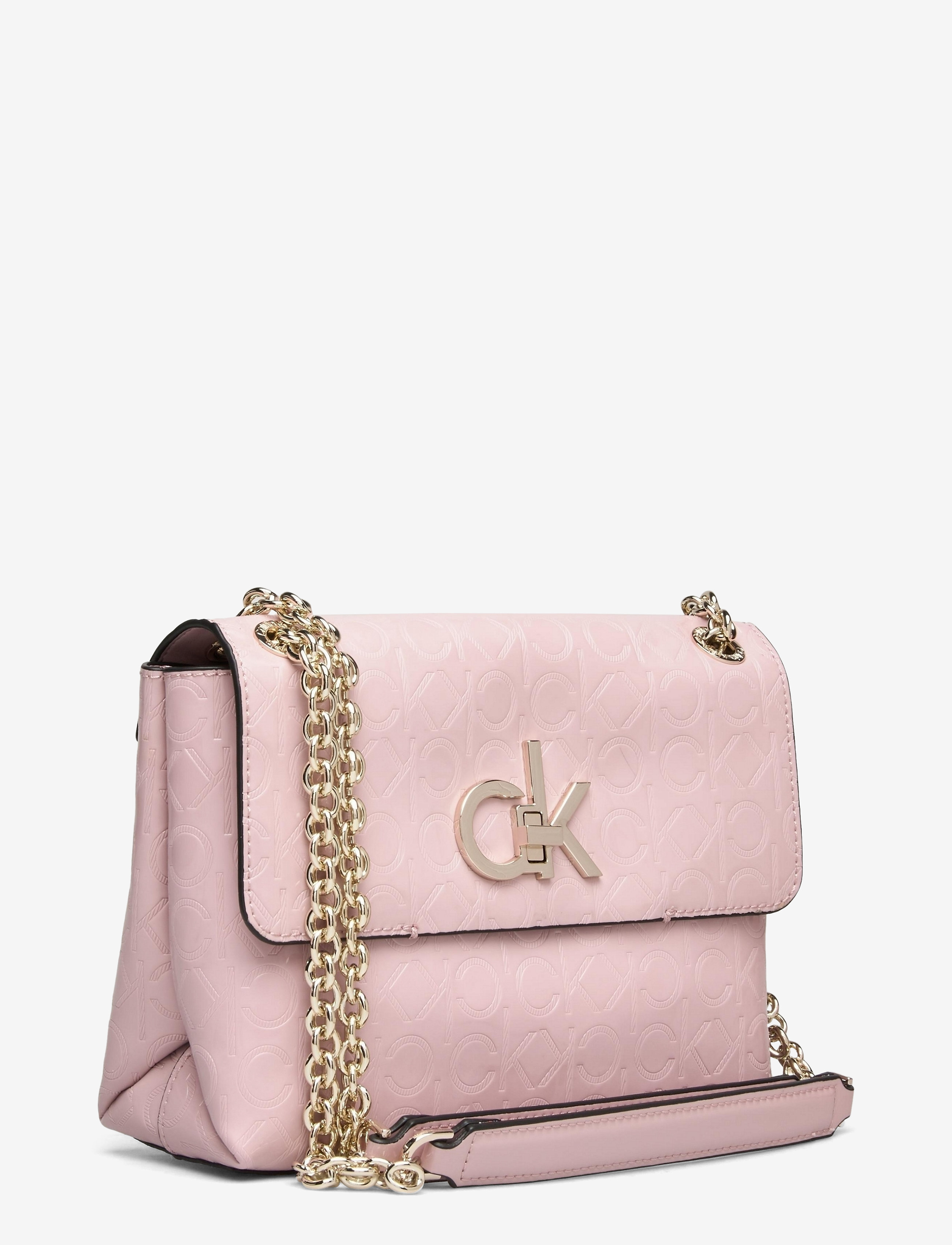 Calvin Klein - RE-LOCK EM CONV CROSSBODY MD - silver pink - 2