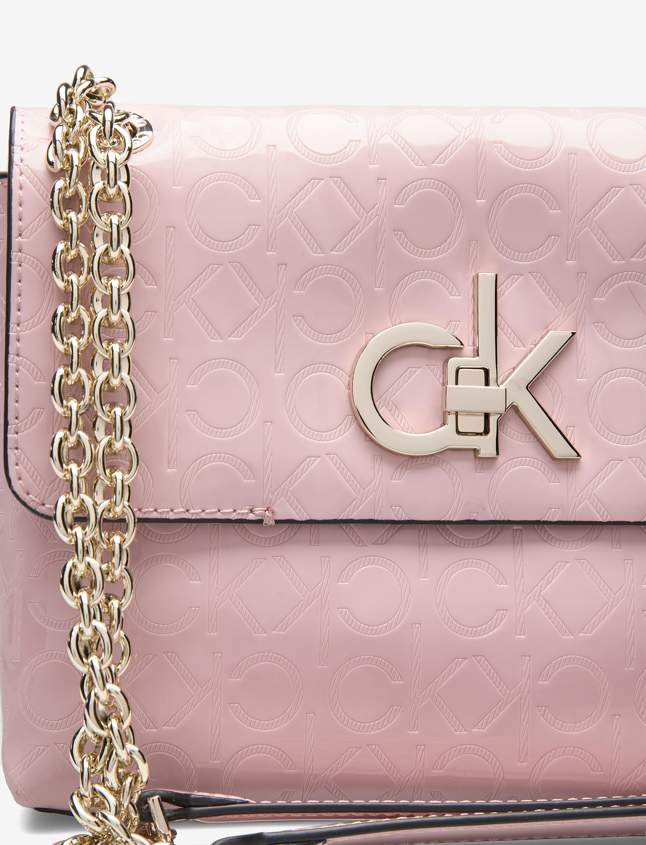 Calvin Klein - RE-LOCK EM CONV CROSSBODY MD - silver pink - 3