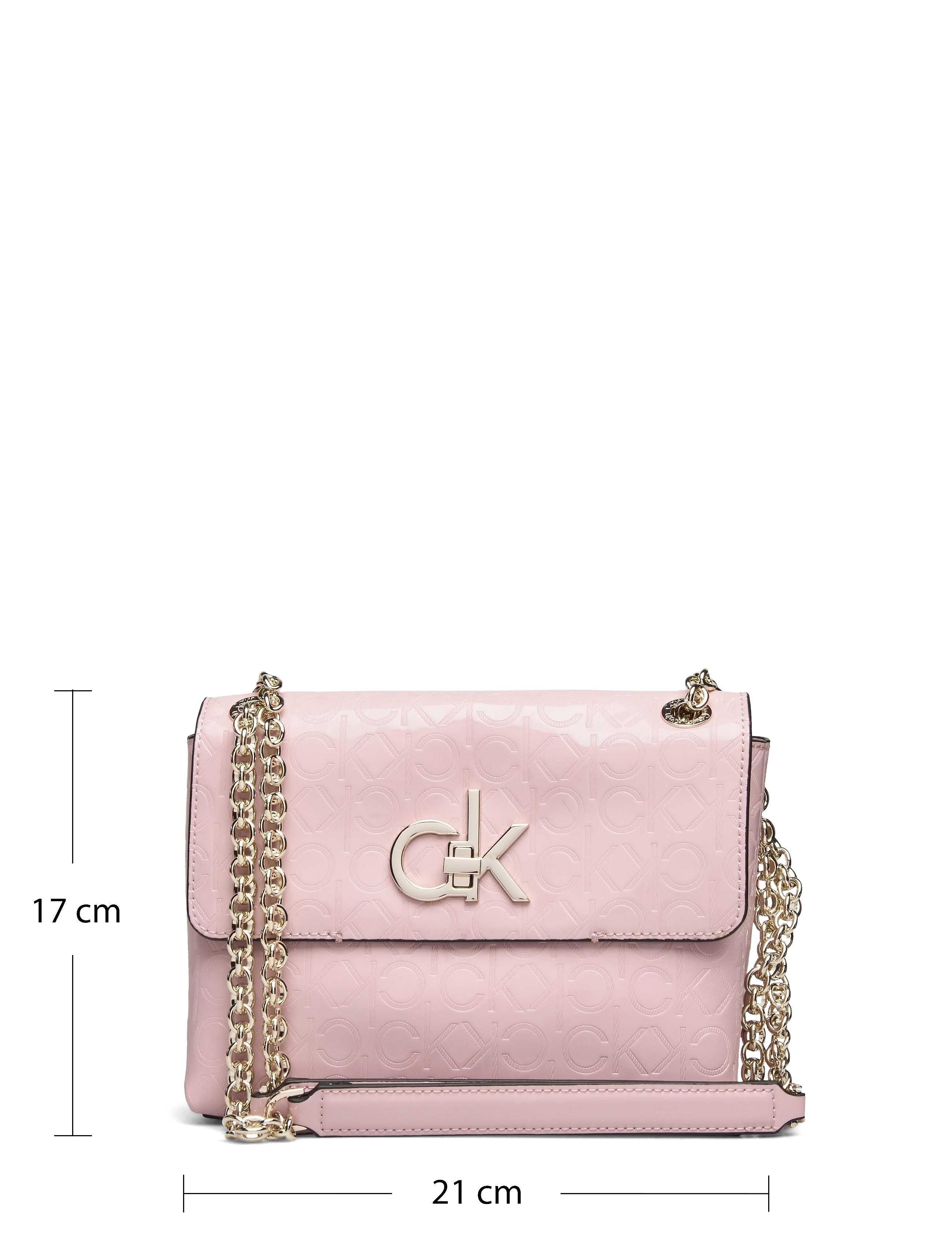 Calvin Klein - RE-LOCK EM CONV CROSSBODY MD - silver pink - 5