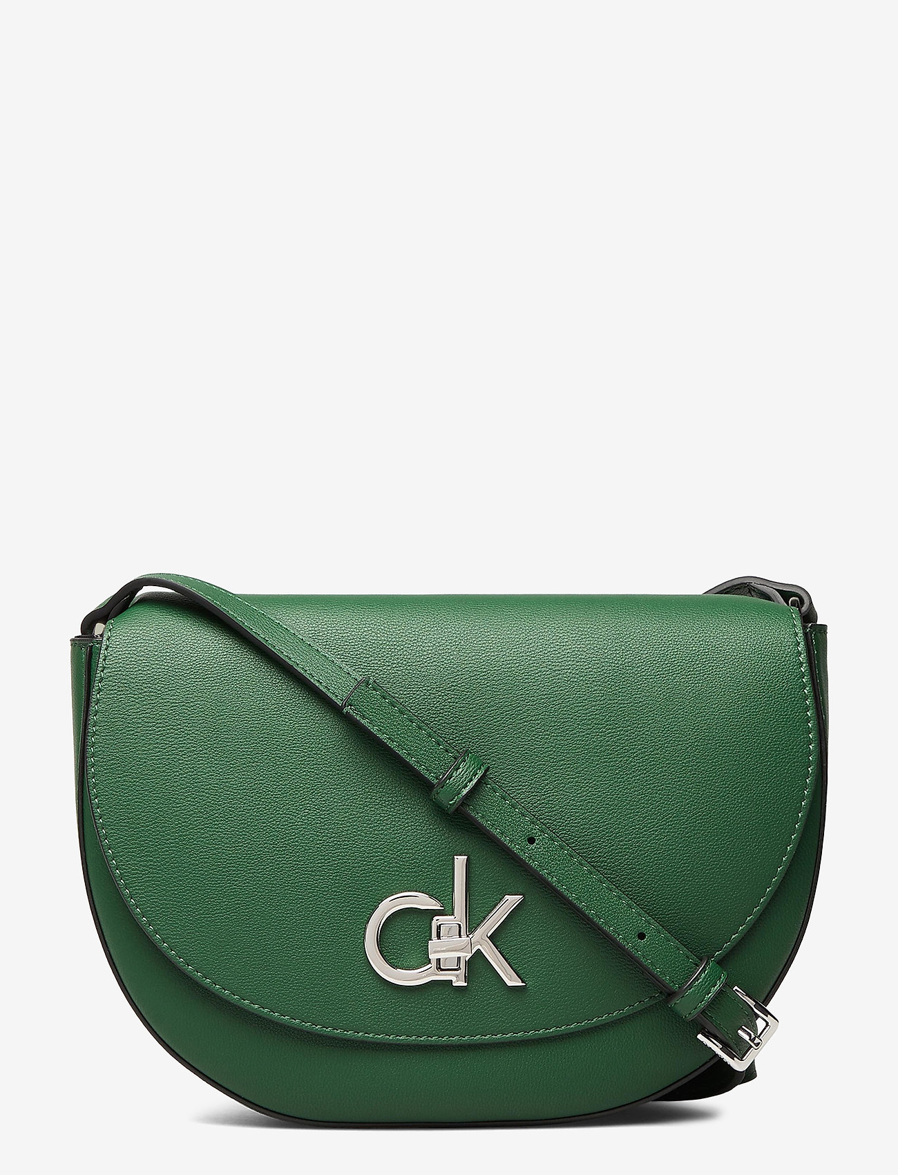 Calvin Klein - RE-LOCK SADDLE BAG - deep forest - 0