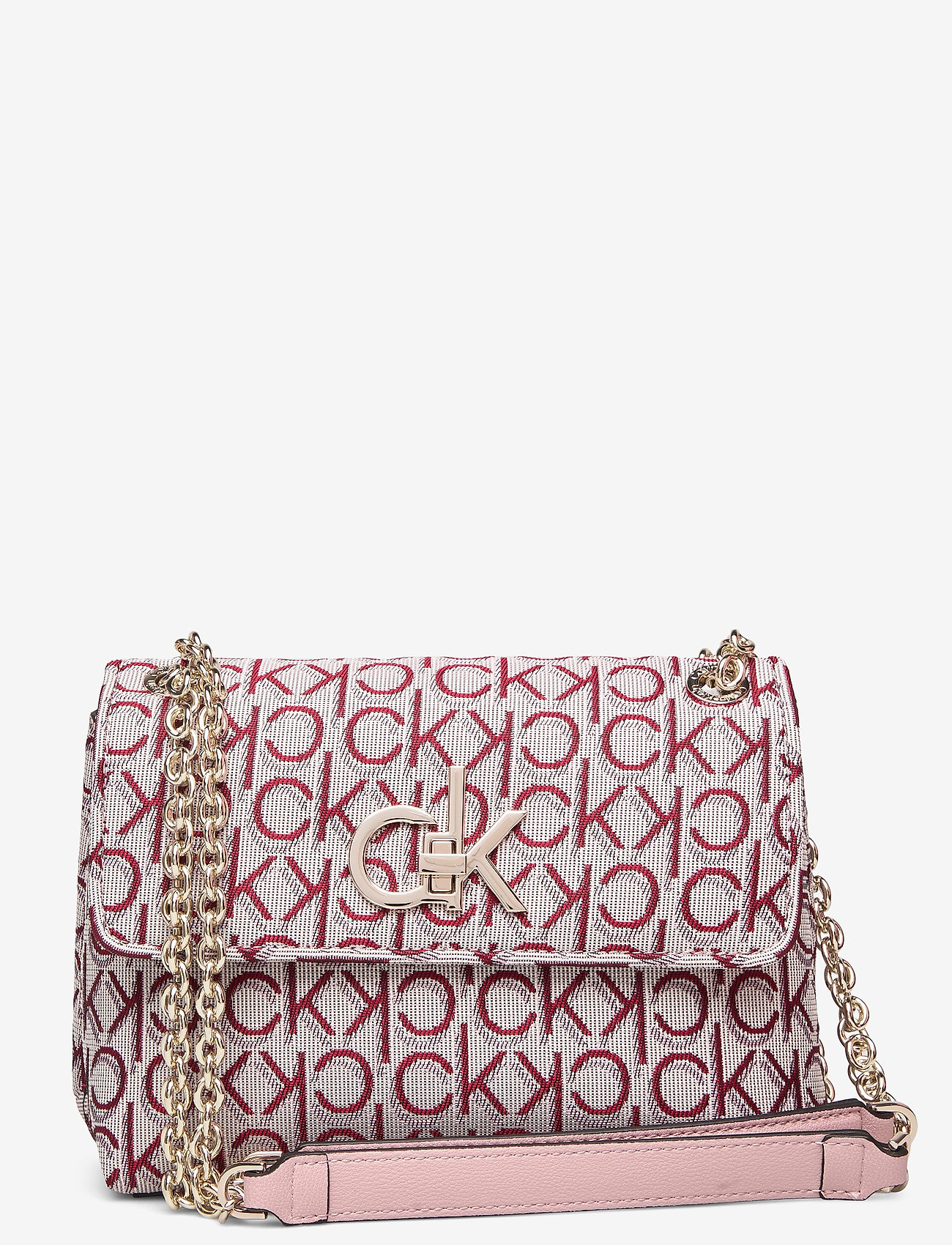 Calvin Klein - RE-LOCK J CONV CROSSBODY MD - silver pink mix - 0