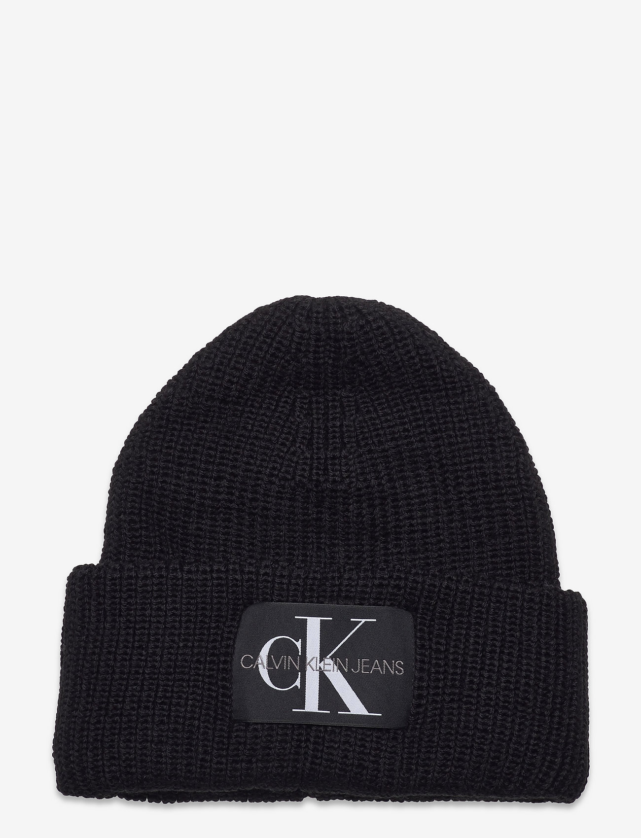Calvin Klein - MONOLOGO PATCH BEANIE - black - 0