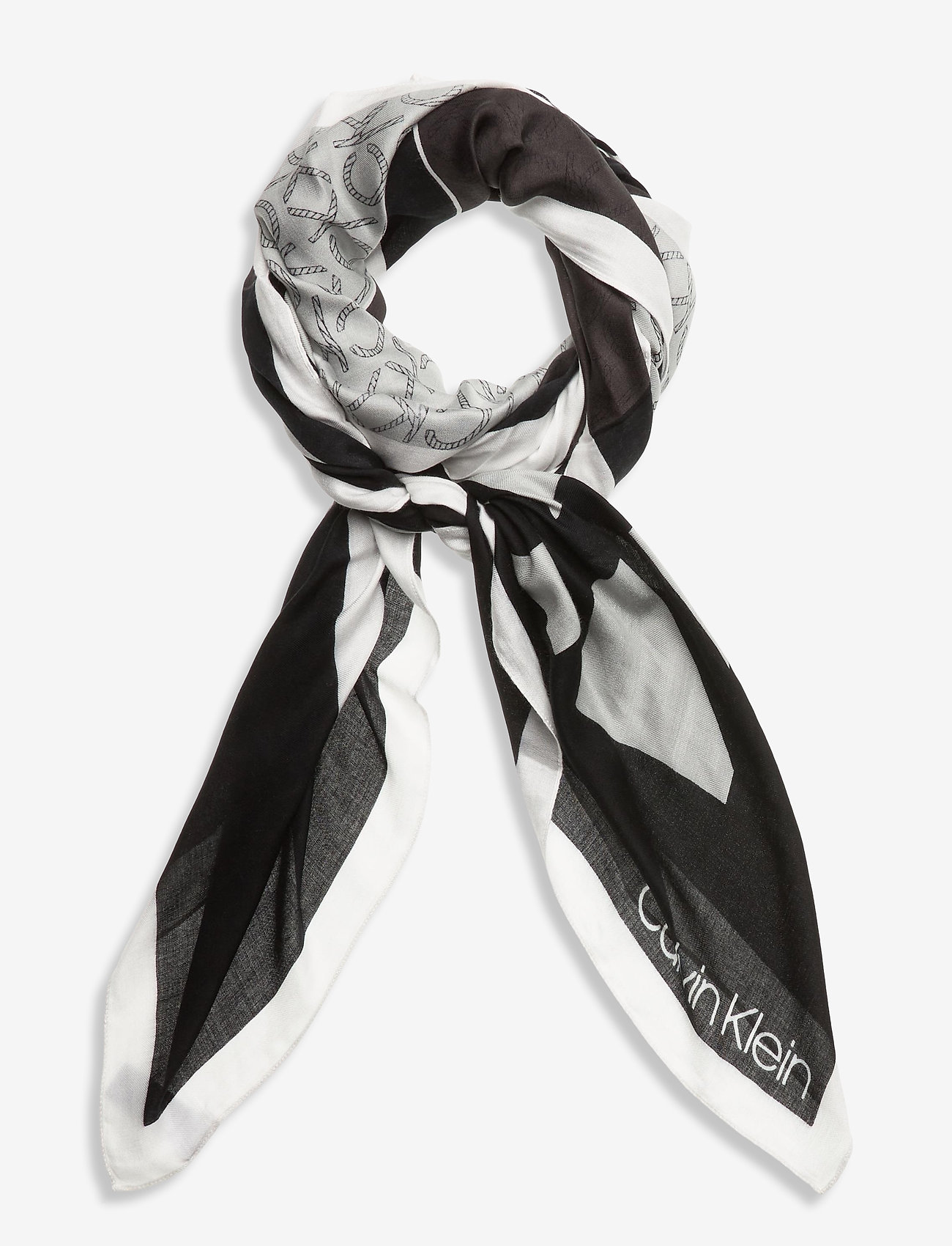 Calvin Klein - SCARF PR 130 x 130 - black mix - 0