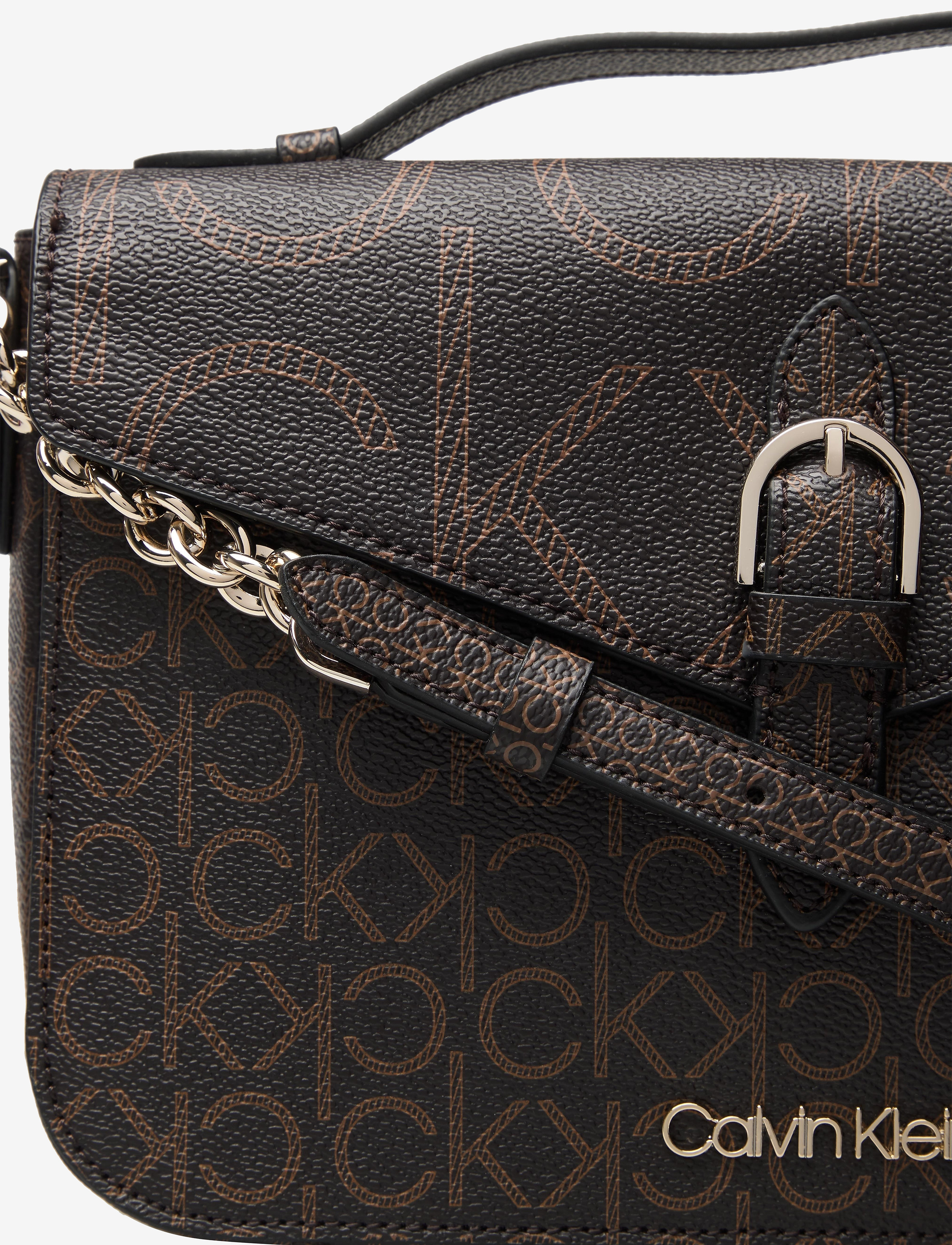 Calvin Klein - SHOULDER BAG W/TOP H MONO SCL - brown mono - 3