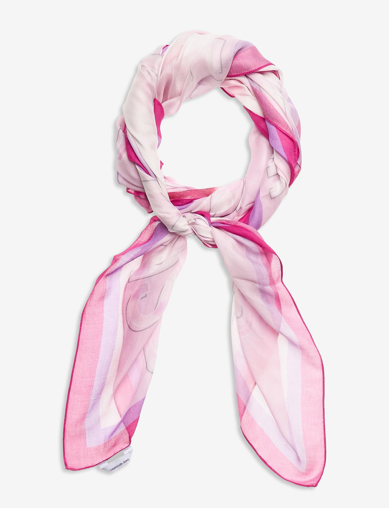 Calvin Klein - MARBLE PR SCARF - cerise marble - 0