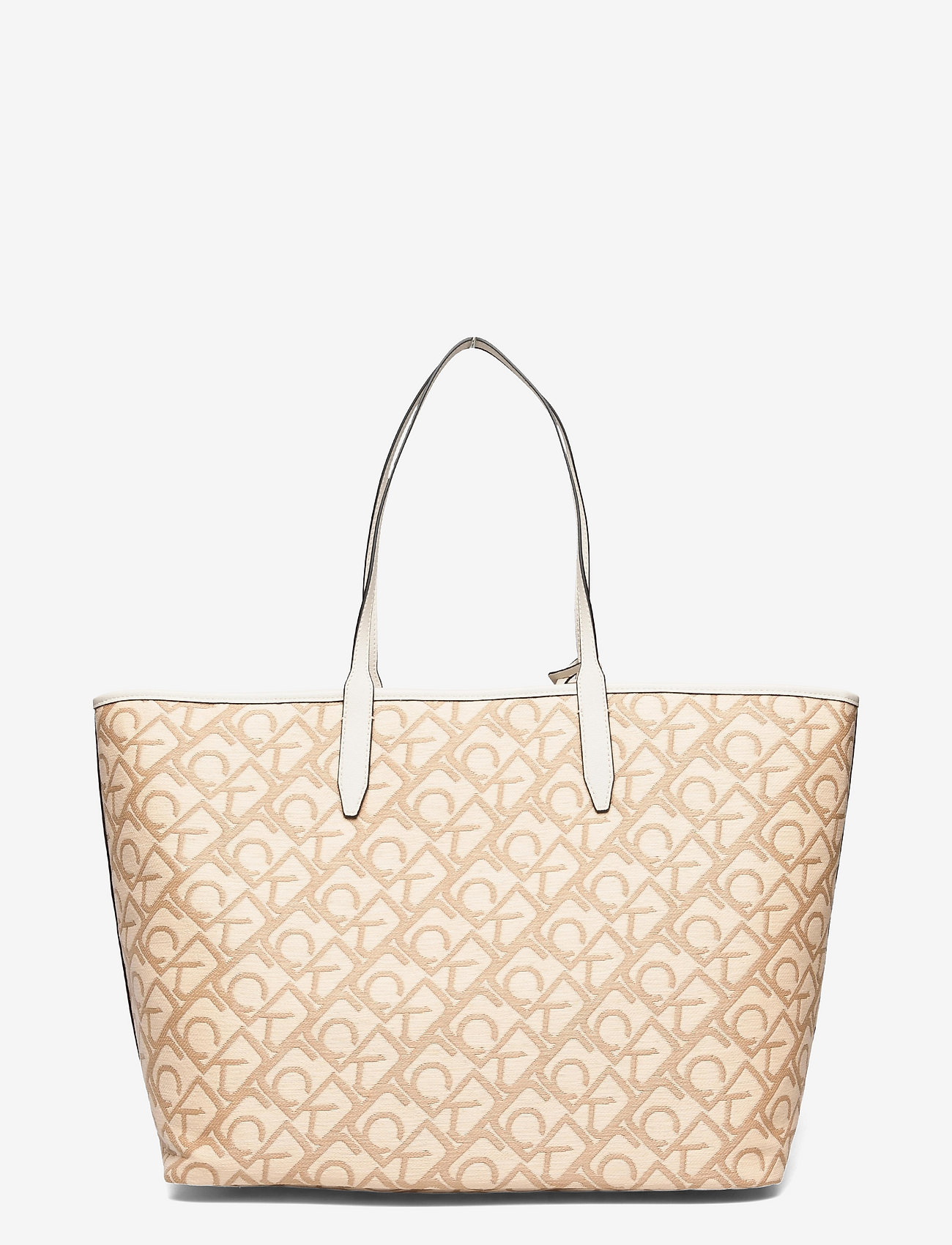 Calvin Klein - SHOPPER W/LAPTOP POUCH RAFFIA JQ - birch signature - 1