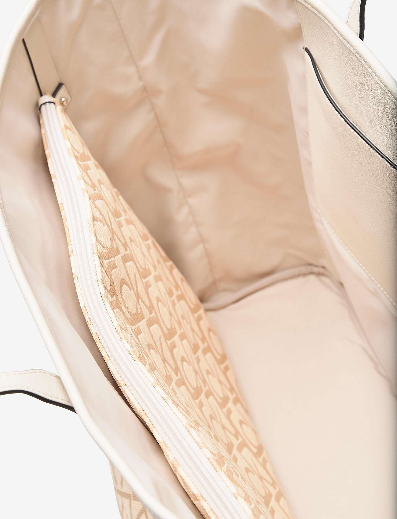 Calvin Klein - SHOPPER W/LAPTOP POUCH RAFFIA JQ - birch signature - 5