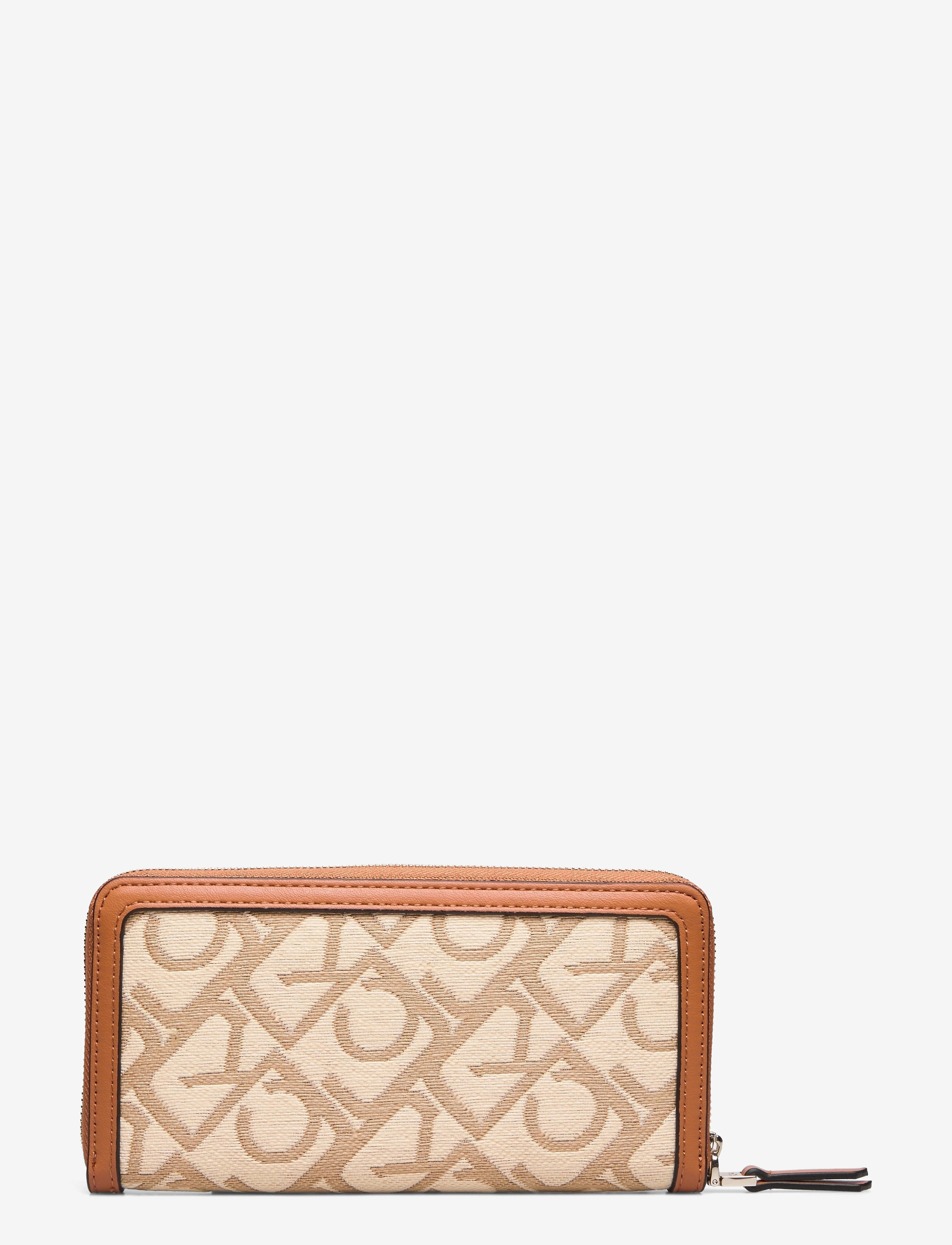 Calvin Klein - Z/A WALLET LG S/RAFFIA JQ - cognac / birch signature jacquard - 1