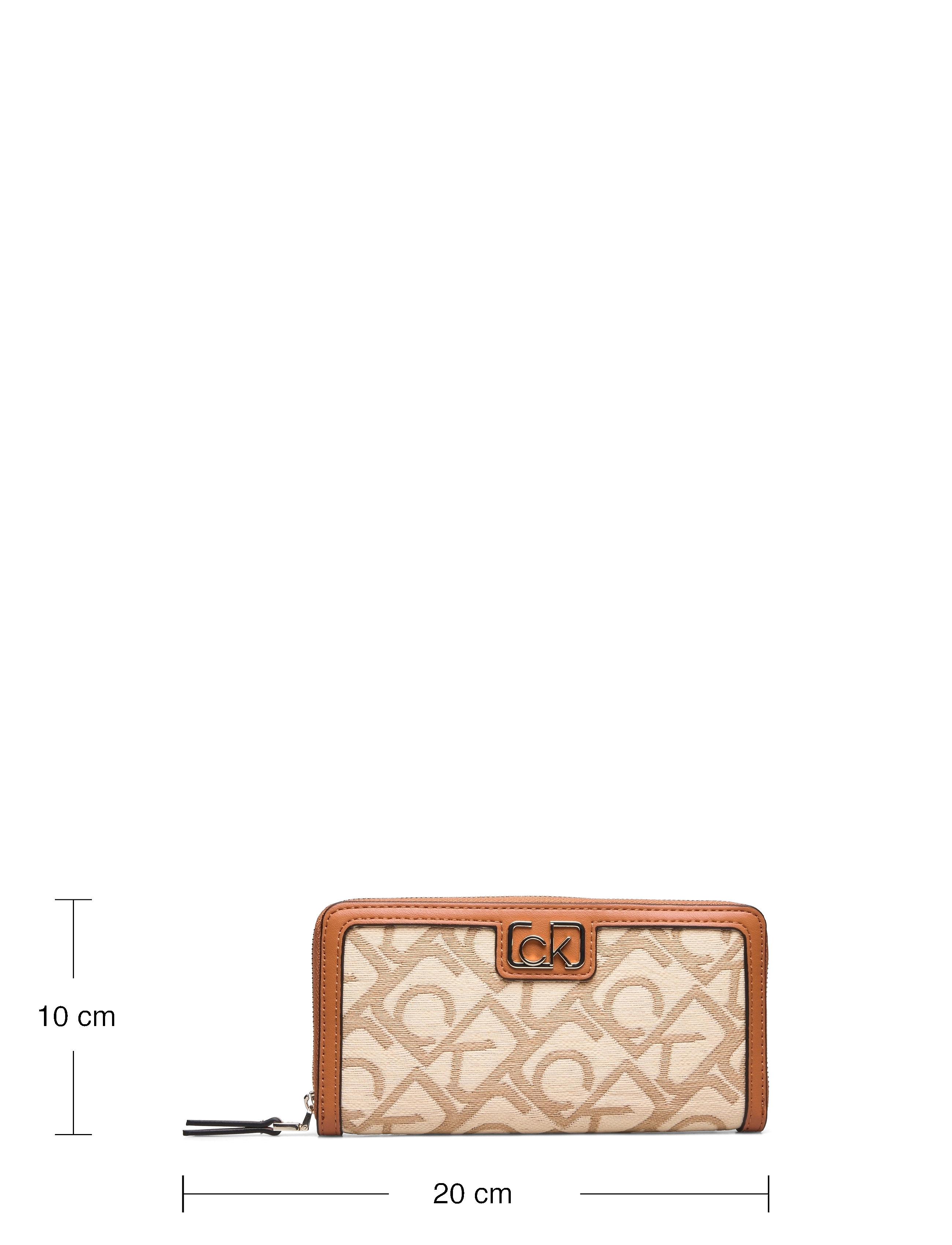 Calvin Klein - Z/A WALLET LG S/RAFFIA JQ - cognac / birch signature jacquard - 4
