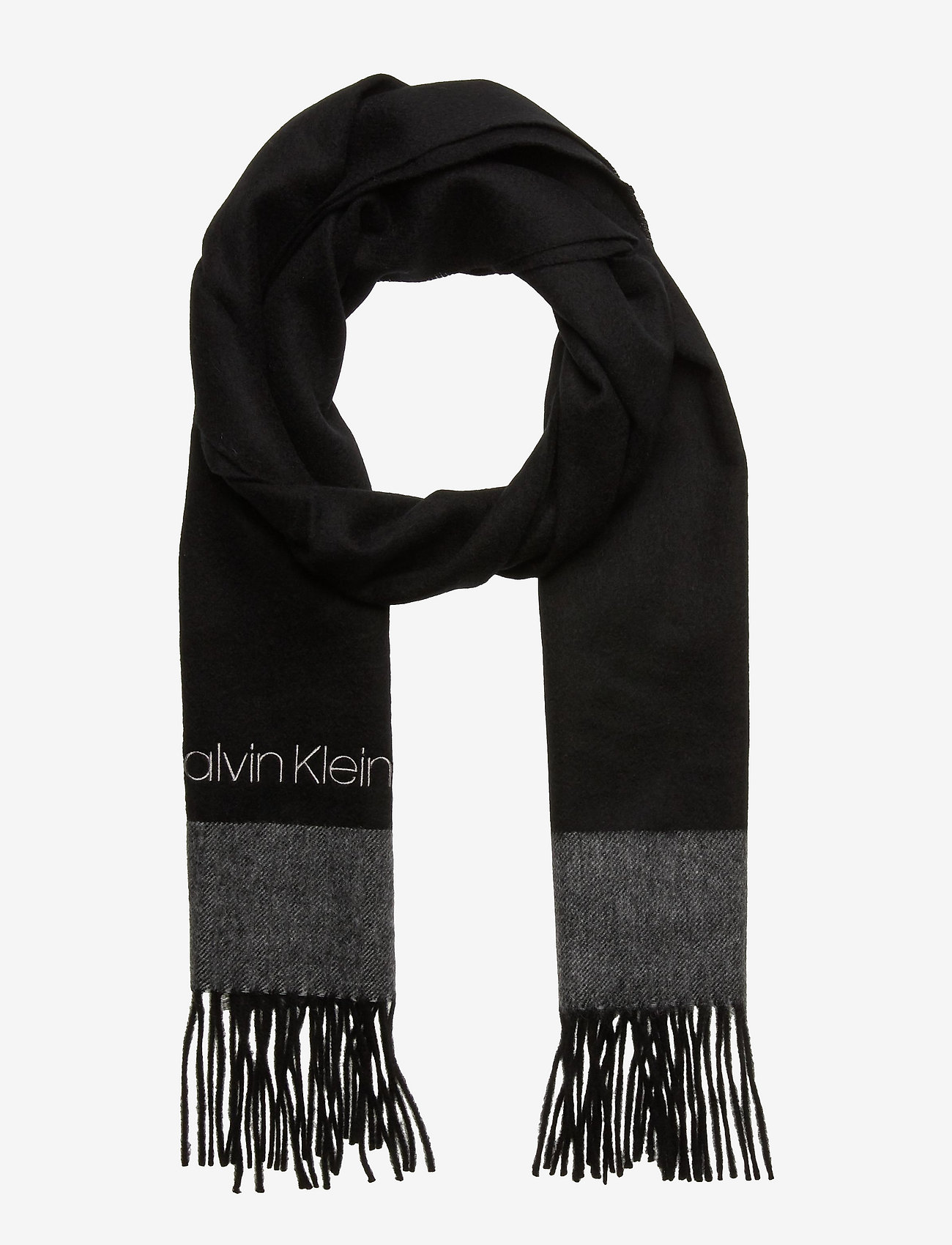 Calvin Klein - BLOCK SCARF 35X180 - black/charcol - 0