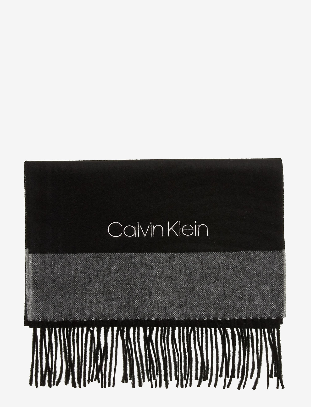 Calvin Klein - BLOCK SCARF 35X180 - black/charcol - 1