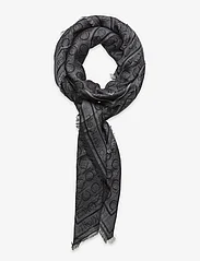 Calvin Klein - MONOGRAM JACQUARD SCARF 130X130 - lightweight scarves - ck black - 0