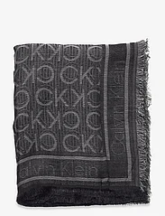Calvin Klein - MONOGRAM JACQUARD SCARF 130X130 - dunne sjaals - ck black - 1
