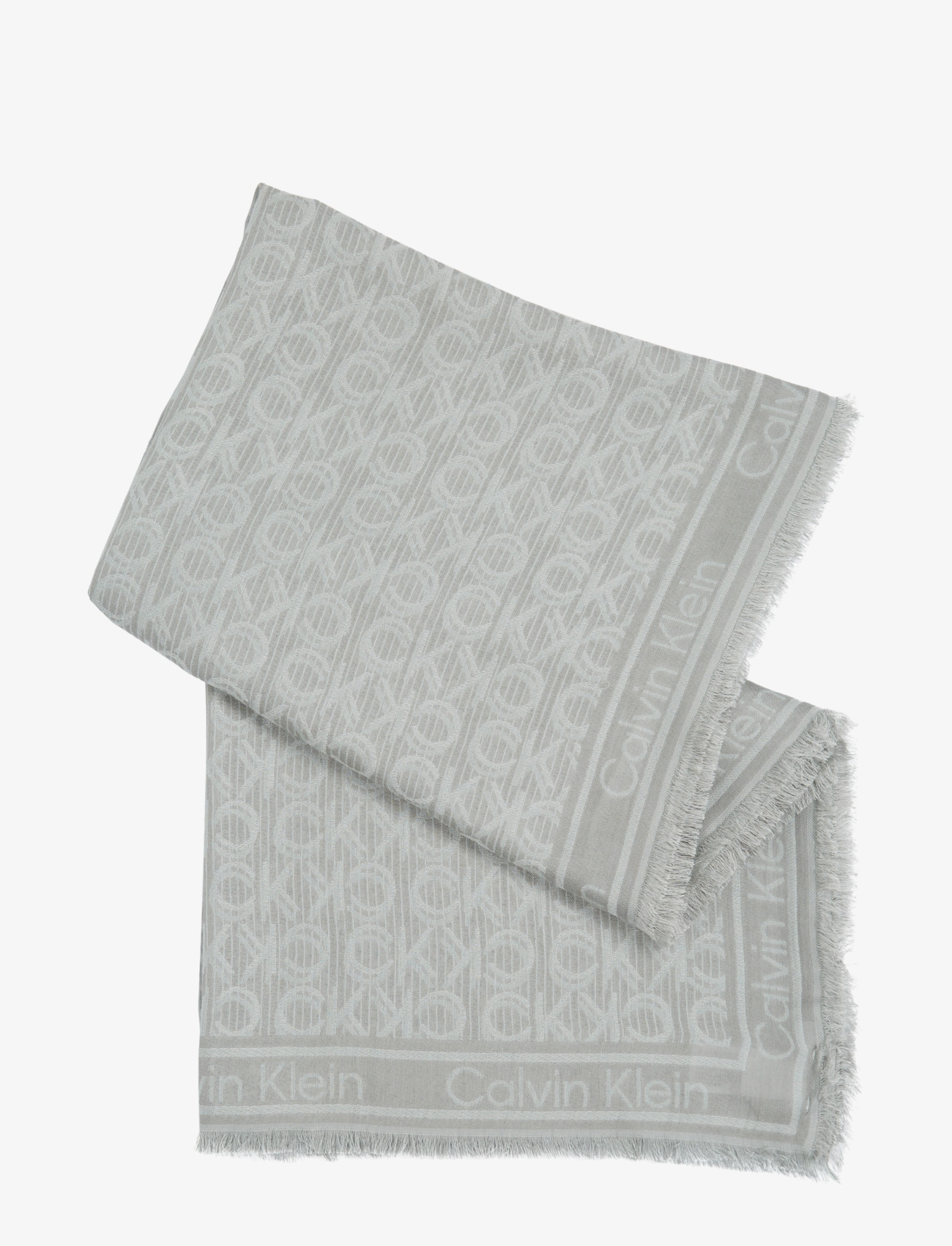 Calvin Klein - MONOGRAM JACQUARD SCARF 130X130 - pigeon - 1