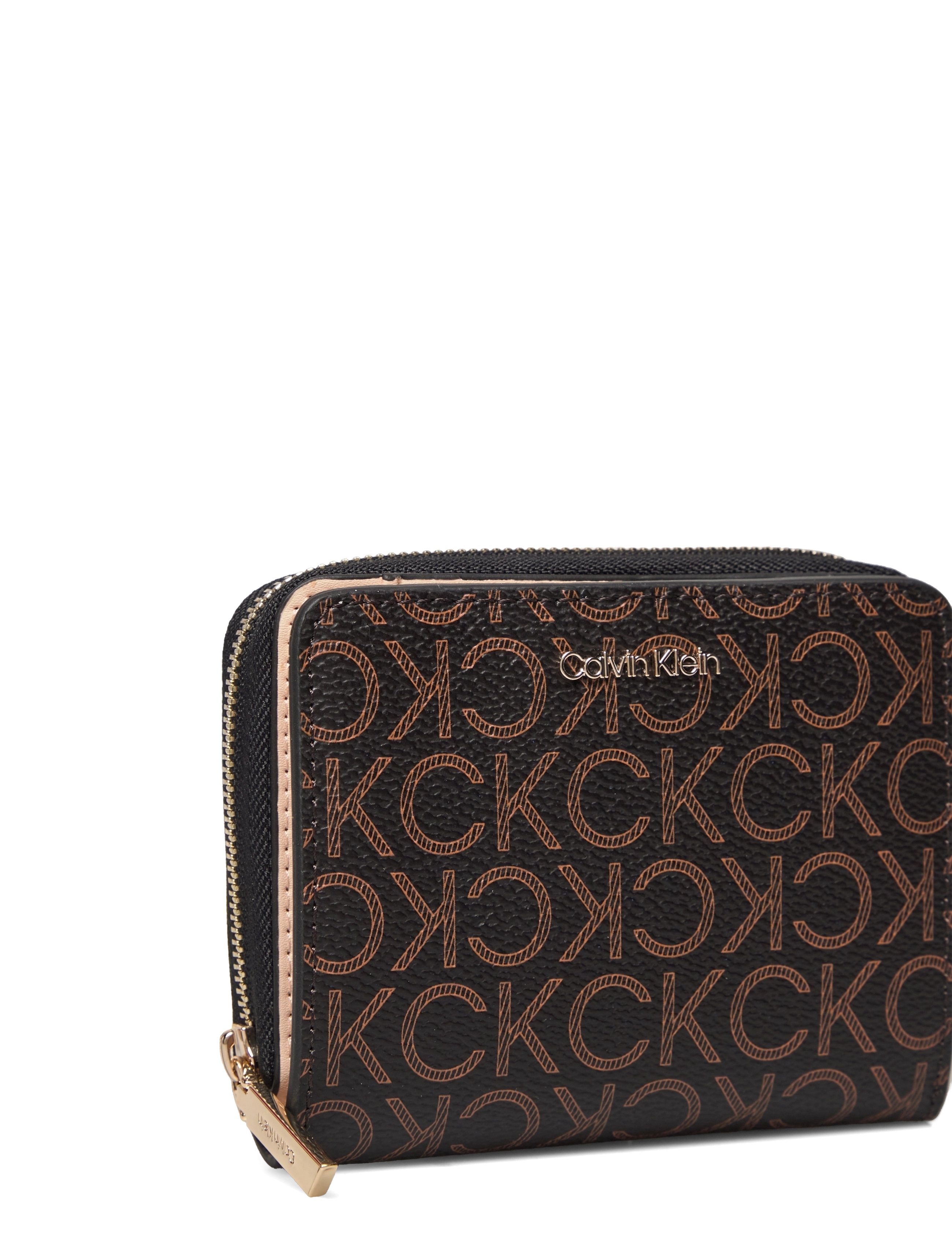 Calvin Klein - CK MUST Z/A WLLT W/FLAP MD MONO - brown mono - 3