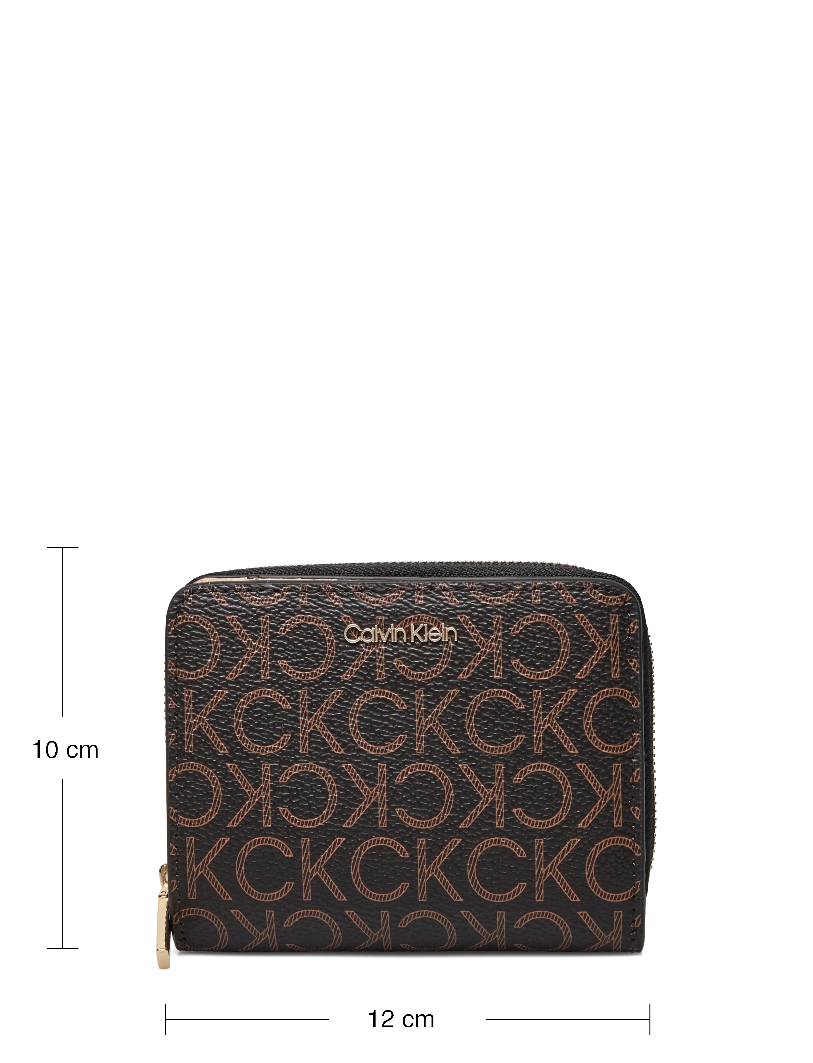 Calvin Klein - CK MUST Z/A WLLT W/FLAP MD MONO - brown mono - 5