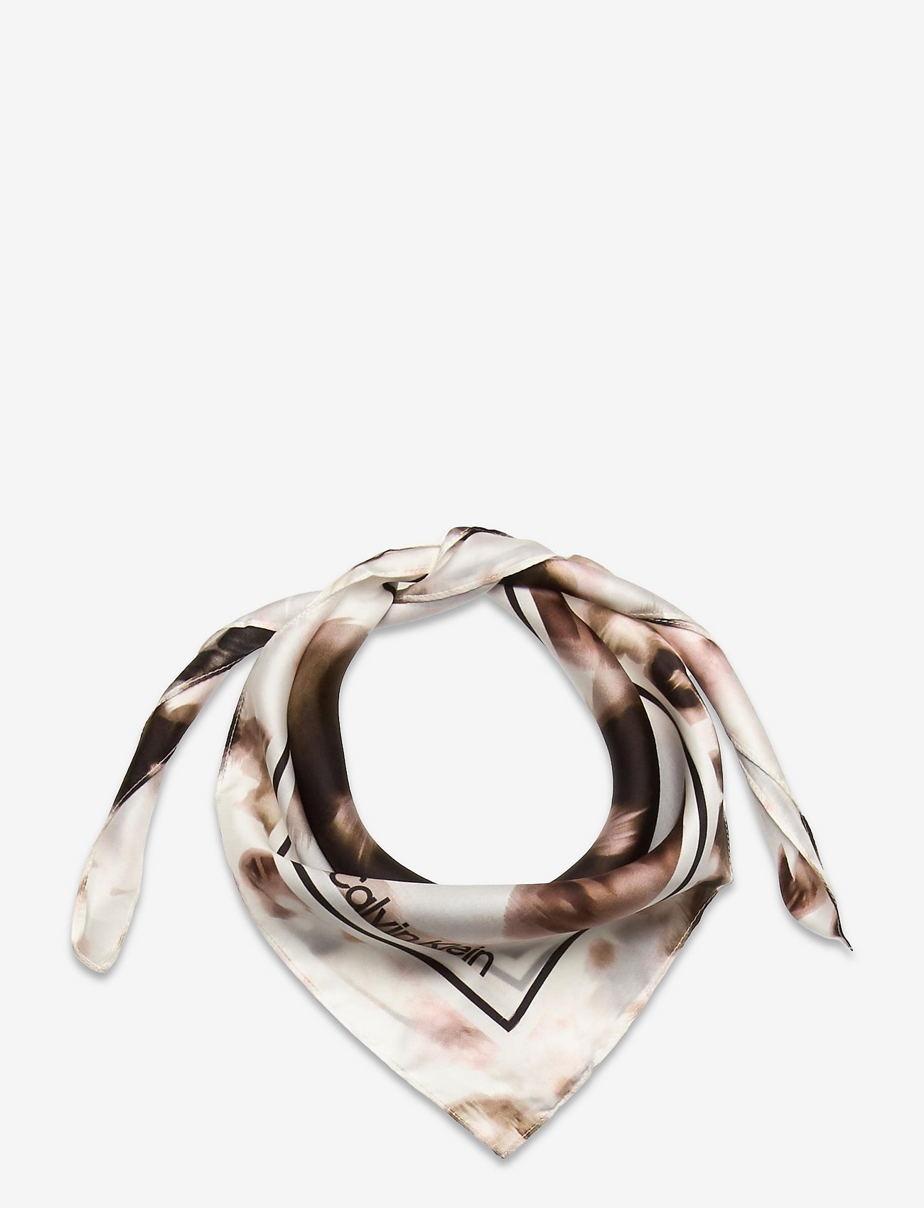 Calvin Klein - NIGHT FLOWERS SILK BANDANA 60X60 - floral rtw print - 0