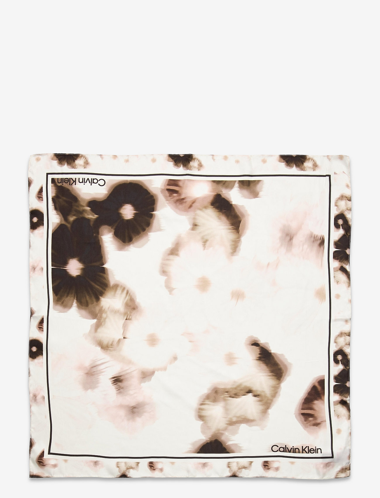 Calvin Klein - NIGHT FLOWERS SILK BANDANA 60X60 - floral rtw print - 1