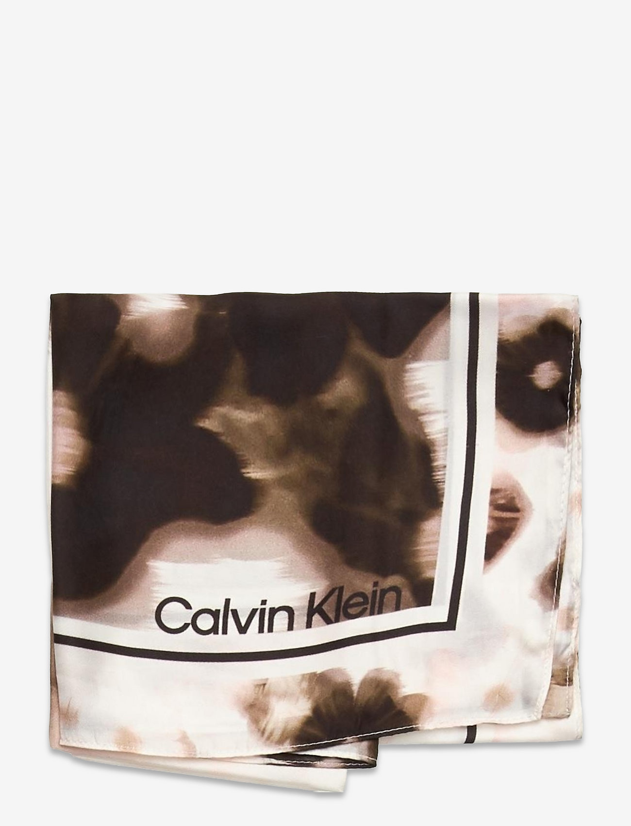 Calvin Klein - NIGHT FLOWERS SILK BANDANA 60X60 - floral rtw print - 2