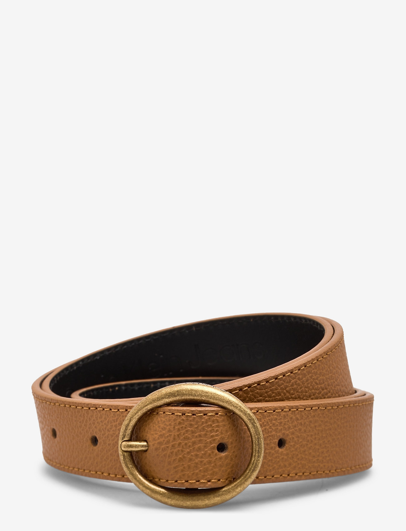 Calvin Klein - ROUNDED BUCKLE BELT 25MM - cognac - 0