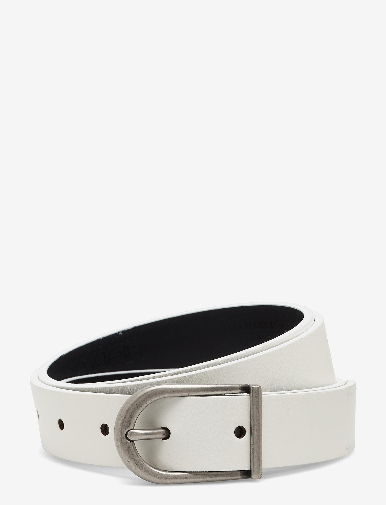 Calvin Klein - ROUNDED PIN BUCKLE BELT 25MM - bright white - 0