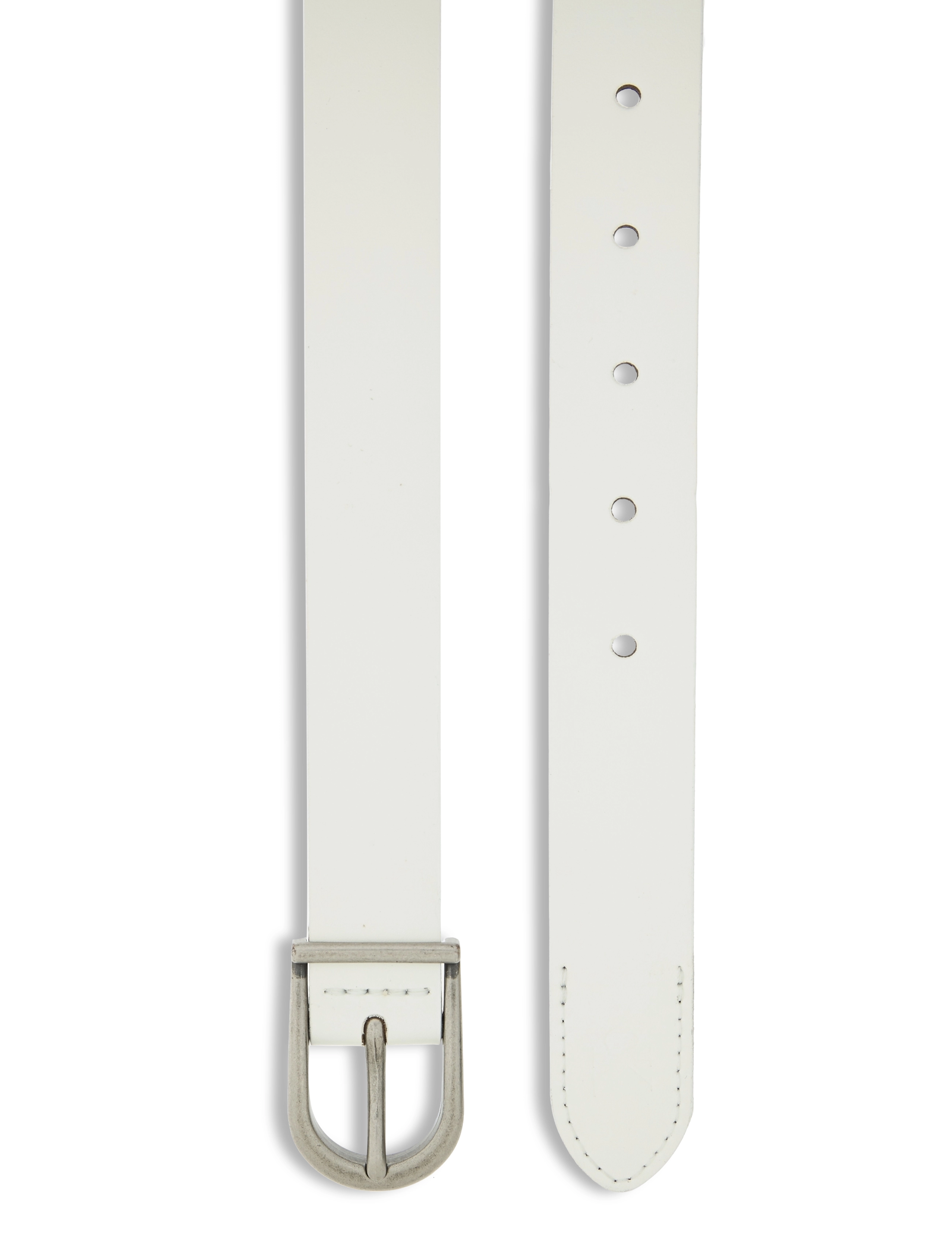 Calvin Klein - ROUNDED PIN BUCKLE BELT 25MM - bright white - 1