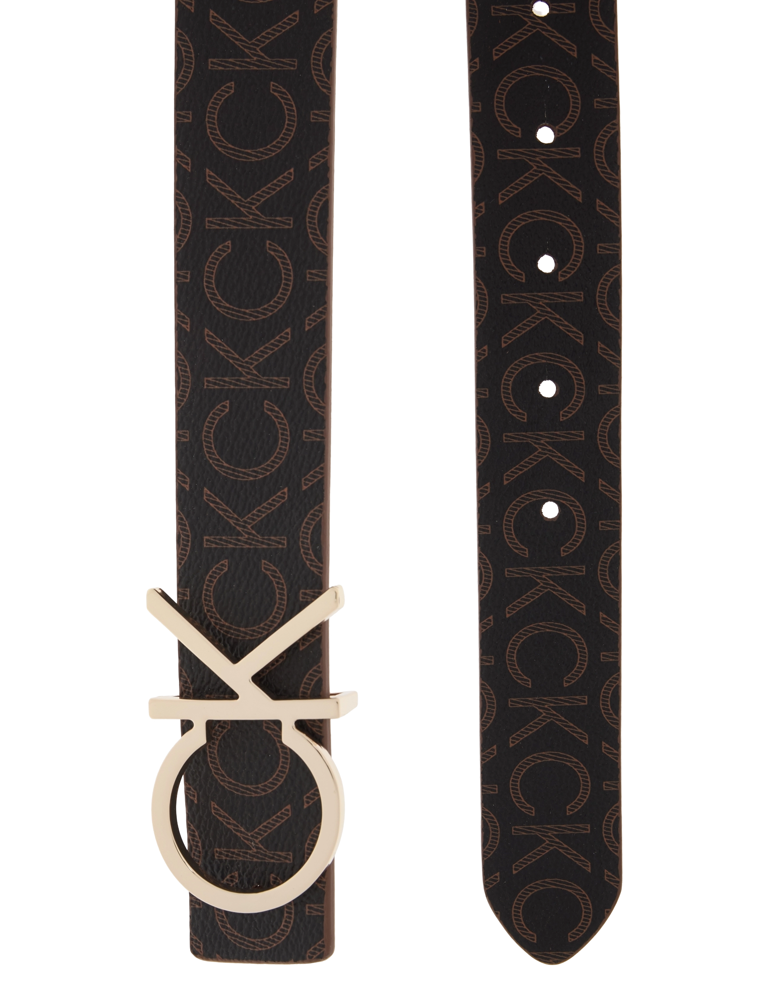 Calvin Klein - RE-LOCK CK REV BELT 30MM - cognac / brown mono - 2